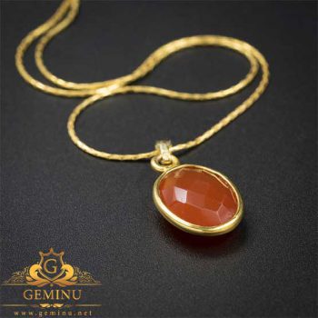 آویز طلا عقیق