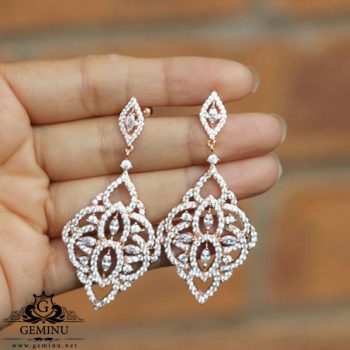 گوشواره طلا لوستری | گوشواره طلا طرح لوستری