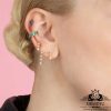 گوشواره جواهر خاص دخترانه | مدل گوشواره طلا برای سه سوراخ | گوشواره جواهر خاص